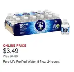 Costco Pure Life Purified Water, 8 fl oz, 24-count offer