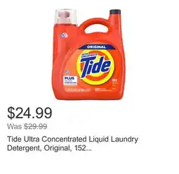 Costco Tide Ultra Concentrated Liquid Laundry Detergent, Original, 152 Loads, 170 fl oz offer