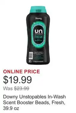 Costco Downy Unstopables In-Wash Scent Booster Beads, Fresh, 39.9 oz offer