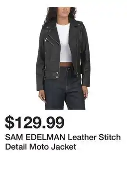 Marshalls SAM EDELMAN Leather Stitch Detail Moto Jacket offer
