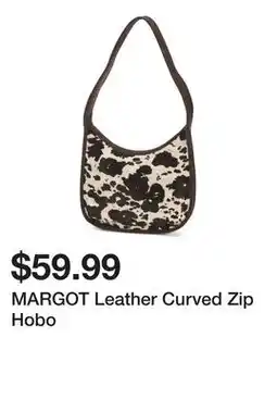 Marshalls MARGOT Leather Curved Zip Hobo offer