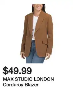 Marshalls MAX STUDIO LONDON Corduroy Blazer offer