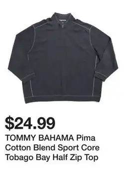 Marshalls TOMMY BAHAMA Pima Cotton Blend Sport Core Tobago Bay Half Zip Top offer