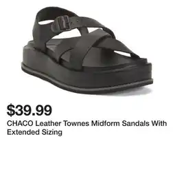 Marshalls CHACO Leather Townes Midform Sandals With Extended Sizing offer