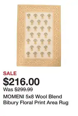 Marshalls MOMENI 5x8 Wool Blend Bibury Floral Print Area Rug offer