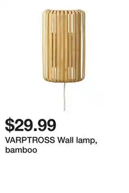 Ikea VARPTROSS Wall lamp, bamboo offer