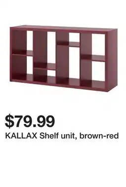 Ikea KALLAX Shelf unit, brown-red offer