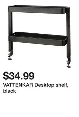 Ikea VATTENKAR Desktop shelf, black offer