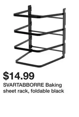 Ikea SVARTABBORRE Baking sheet rack, foldable black offer
