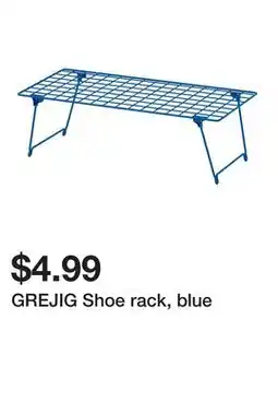 Ikea GREJIG Shoe rack, blue offer