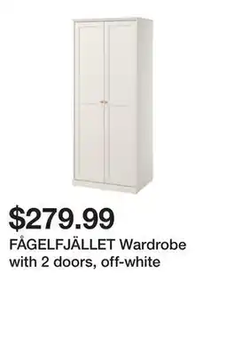Ikea FÅGELFJÄLLET Wardrobe with 2 doors, off-white offer
