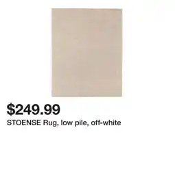 Ikea STOENSE Rug, low pile, off-white offer
