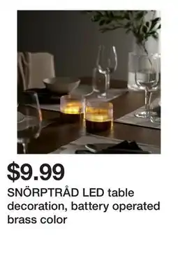 Ikea SNÖRPTRÅD LED table decoration, battery operated brass color offer