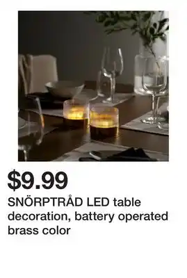 Ikea SNÖRPTRÅD LED table decoration, battery operated brass color offer