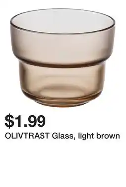 Ikea OLIVTRAST Glass, light brown offer