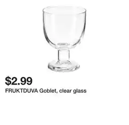 Ikea FRUKTDUVA Goblet, clear glass offer