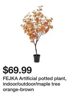 Ikea FEJKA Artificial potted plant, indoor/outdoor/maple tree orange-brown offer