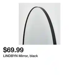Ikea LINDBYN Mirror, black offer