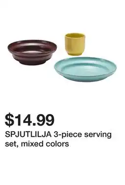 Ikea SPJUTLILJA 3-piece serving set, mixed colors offer