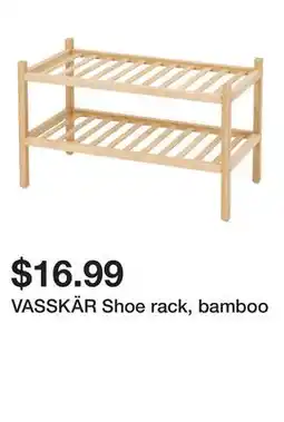Ikea VASSKÄR Shoe rack, bamboo offer