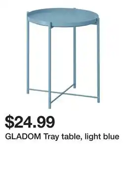 Ikea GLADOM Tray table, light blue offer