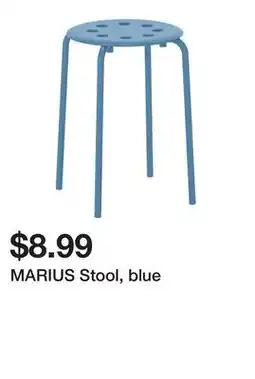 Ikea MARIUS Stool, blue offer