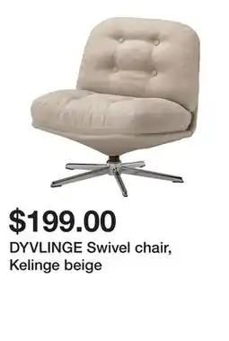 Ikea DYVLINGE Swivel chair, Kelinge beige offer