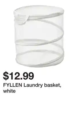 Ikea FYLLEN Laundry basket, white offer