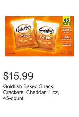 Costco Goldfish Baked Snack Crackers, Cheddar, 1 oz, 45-count offer