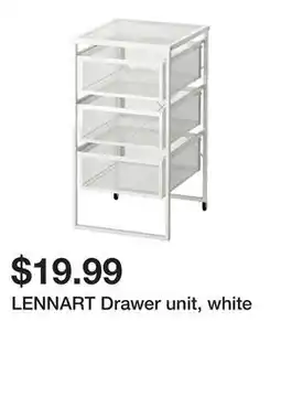 Ikea LENNART Drawer unit, white offer