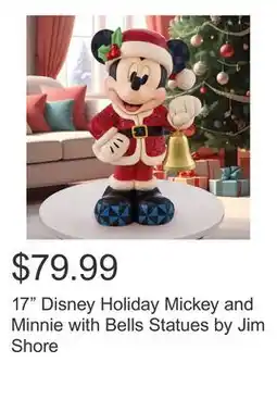 Costco 17 Disney Holiday Mickey and Minnie with Bells Statues by Jim Shore offer