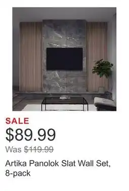 Costco Artika Panolok Slat Wall Set, 8-pack offer