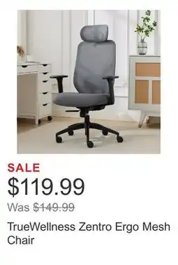 Costco TrueWellness Zentro Ergo Mesh Chair offer