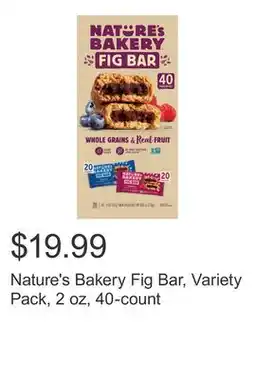 Costco Nature's Bakery Fig Bar, Variety Pack, 2 oz, 40-count offer