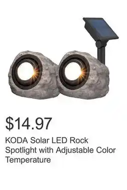 Costco KODA Solar LED Rock Spotlight with Adjustable Color Temperature offer