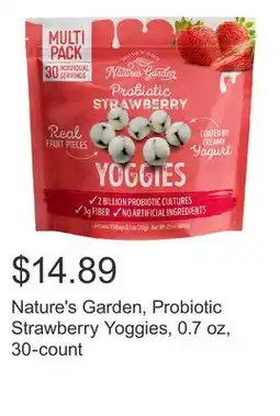 Costco Nature's Garden, Probiotic Strawberry Yoggies, 0.7 oz, 30-count offer