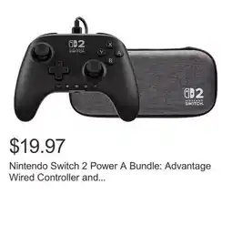 Costco Nintendo Switch 2 Power A Bundle: Advantage Wired Controller and Slim Case offer