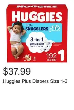 Costco Huggies Plus Diapers Size 1-2 offer