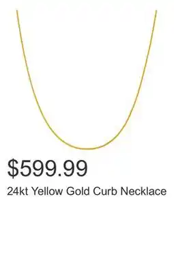 Costco 24kt Yellow Gold Curb Necklace offer