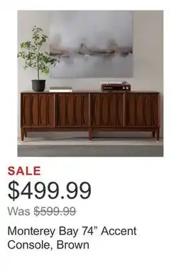 Costco Monterey Bay 74 Accent Console, Brown offer