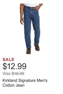Costco Kirkland Signature Men's Cotton Jean offer