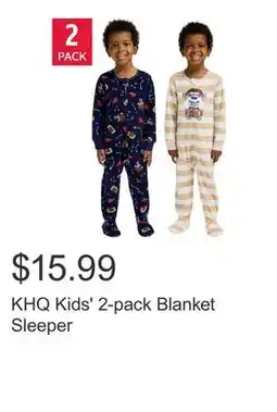 Costco KHQ Kids' 2-pack Blanket Sleeper offer