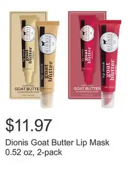 Costco Dionis Goat Butter Lip Mask 0.52 oz, 2-pack offer