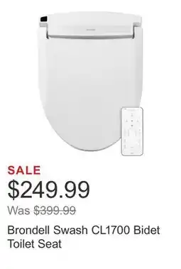 Costco Brondell Swash CL1700 Bidet Toilet Seat offer