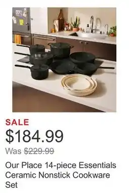 Costco Our Place 14-piece Essentials Ceramic Nonstick Cookware Set offer