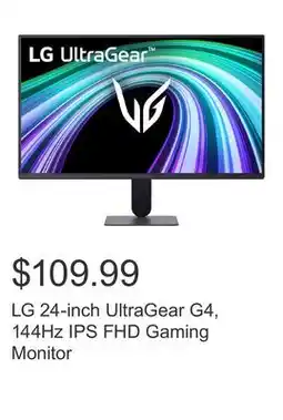 Costco LG 24-inch UltraGear G4, 144Hz IPS FHD Gaming Monitor offer