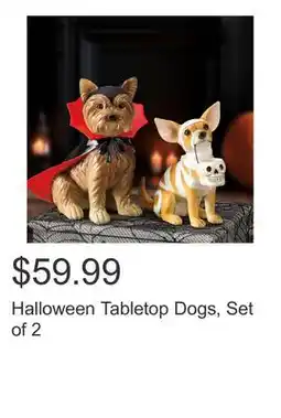 Costco Halloween Tabletop Dogs, Set of 2 offer