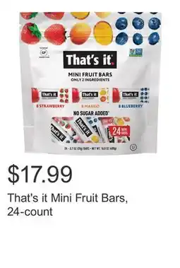 Costco That's it Mini Fruit Bars, 24-count offer