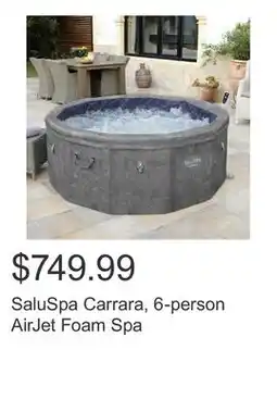 Costco SaluSpa Carrara, 6-person AirJet Foam Spa offer