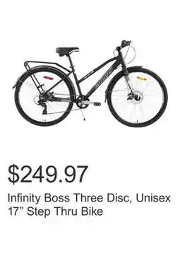 Costco Infinity Boss Three Disc, Unisex 17 Step Thru Bike offer